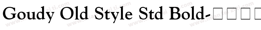 Goudy Old Style Std Bold字体转换